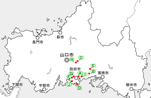 防府酪農契約農家マップ